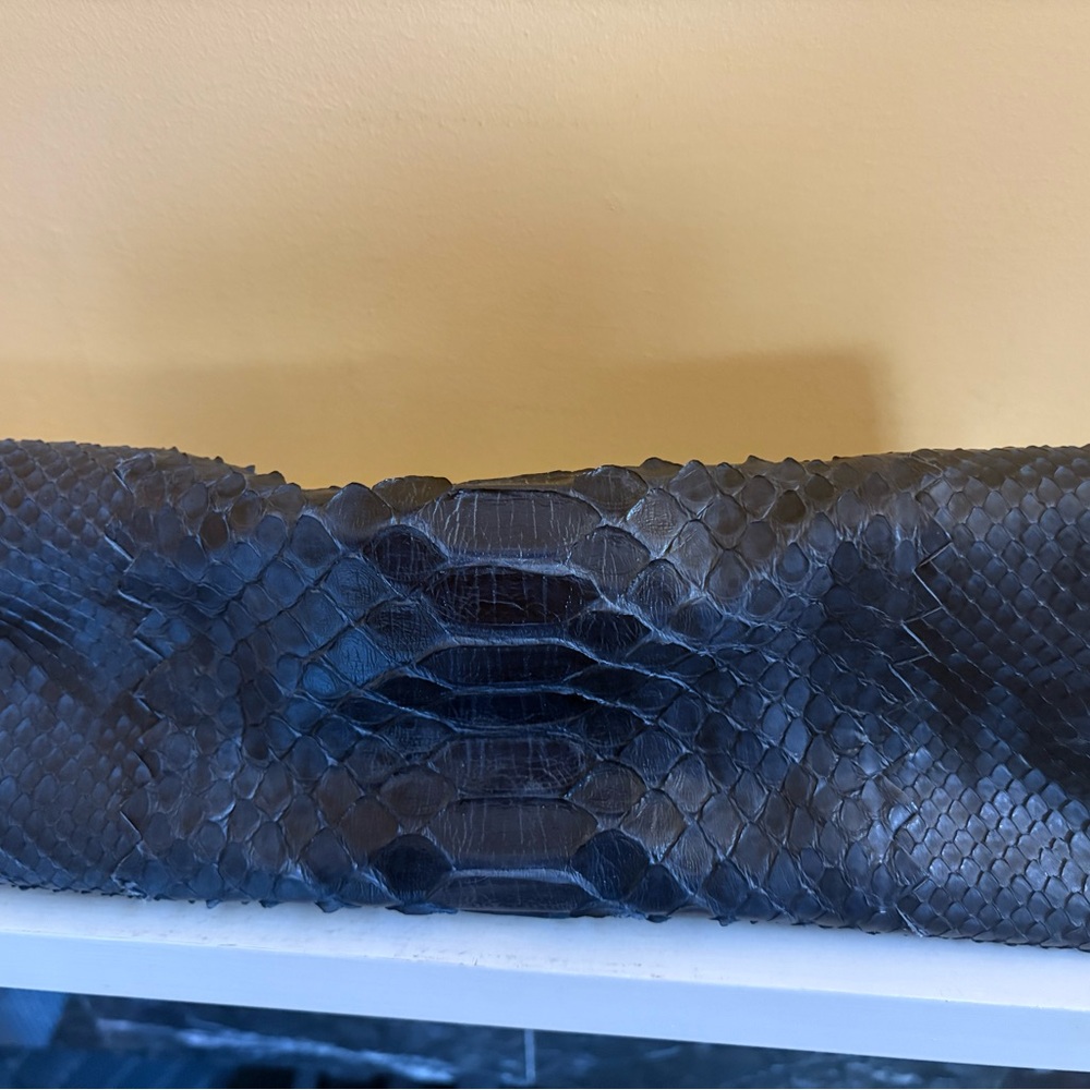 Navy Python Clutch - image 2